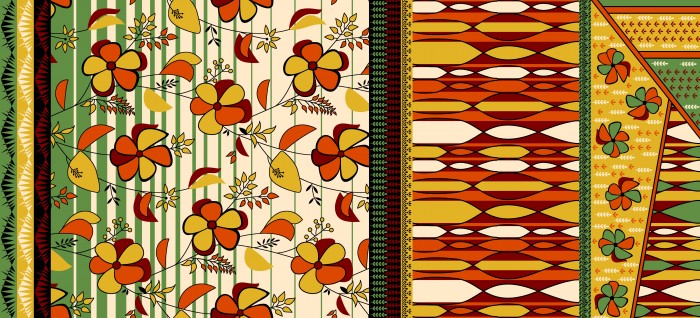 floral design with saree border